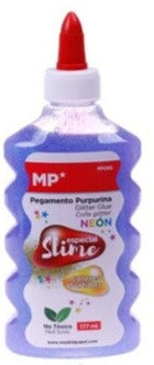 Coloured clear slime glue - Neon Glitter