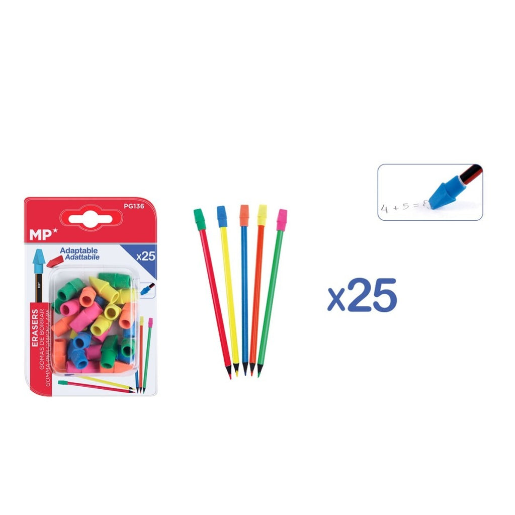 Eraser pencil tops