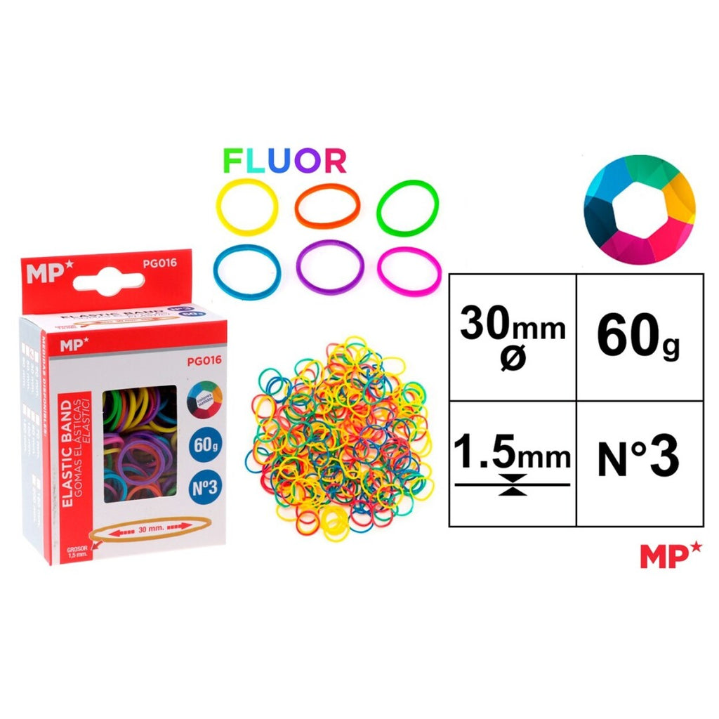 Neon Mini Elastic Bands, 30mm