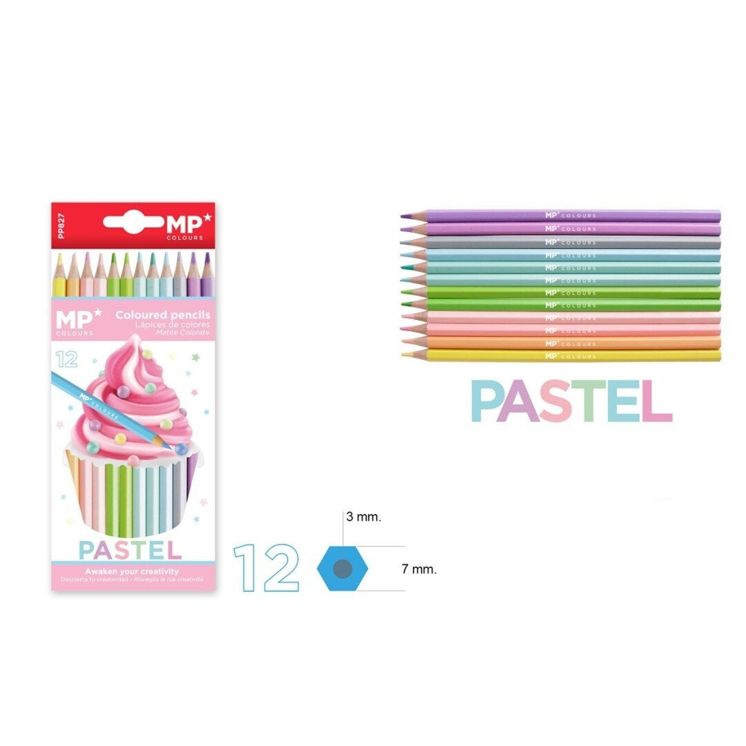 Artix Pastel coloured pencils - 12pcs
