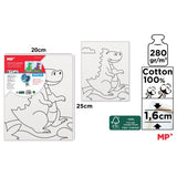 Canvas art to paint or colour - dragon