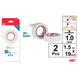 Double Sided Foam Tape Roll (19mmx1.5m)