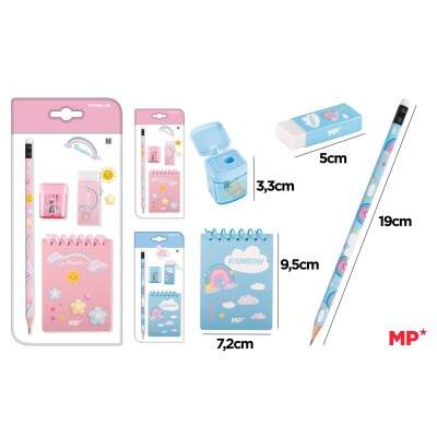kid's writing set - Rainbows
