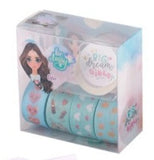 Washi tapes x4 with dispenser