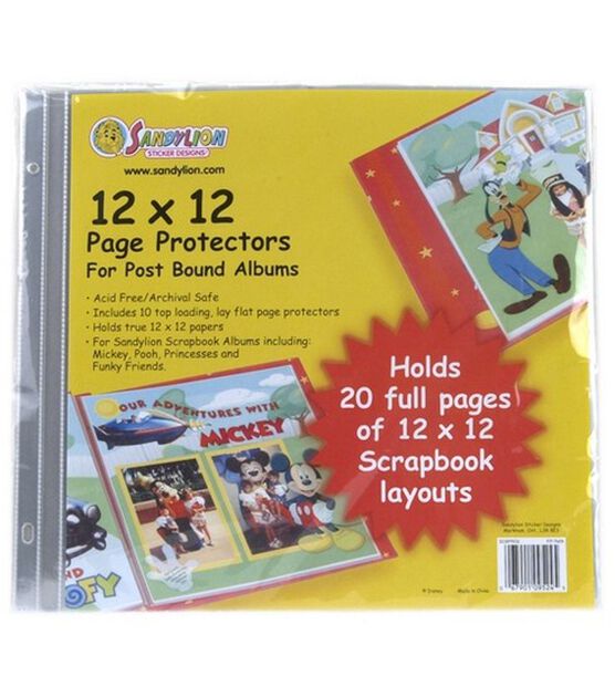 12x12" scrapbook page protectors