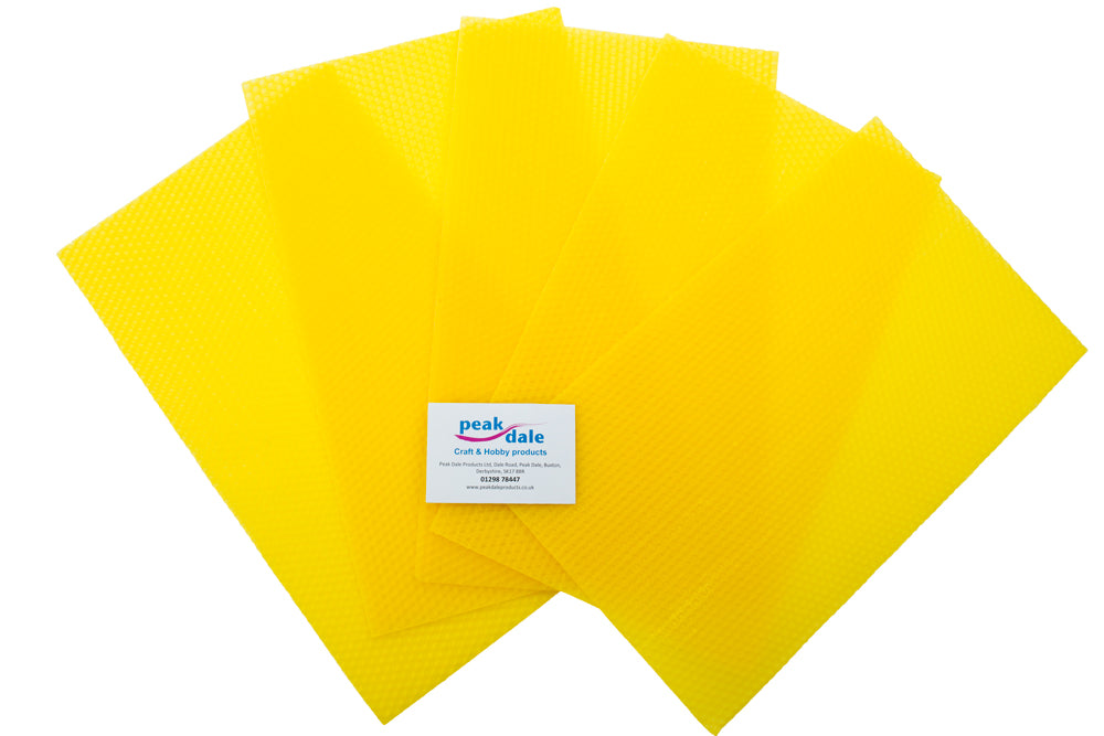 Beeswax honeycomb Sheet Pack (5)