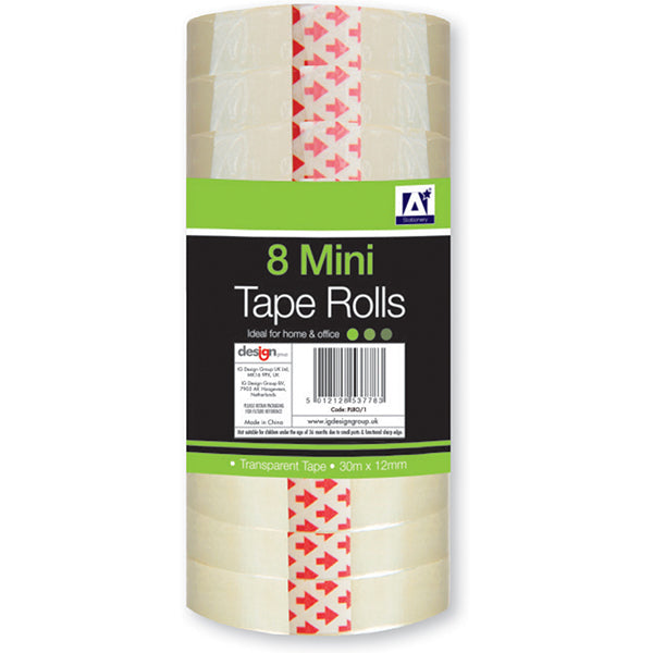 8 mini tape rolls