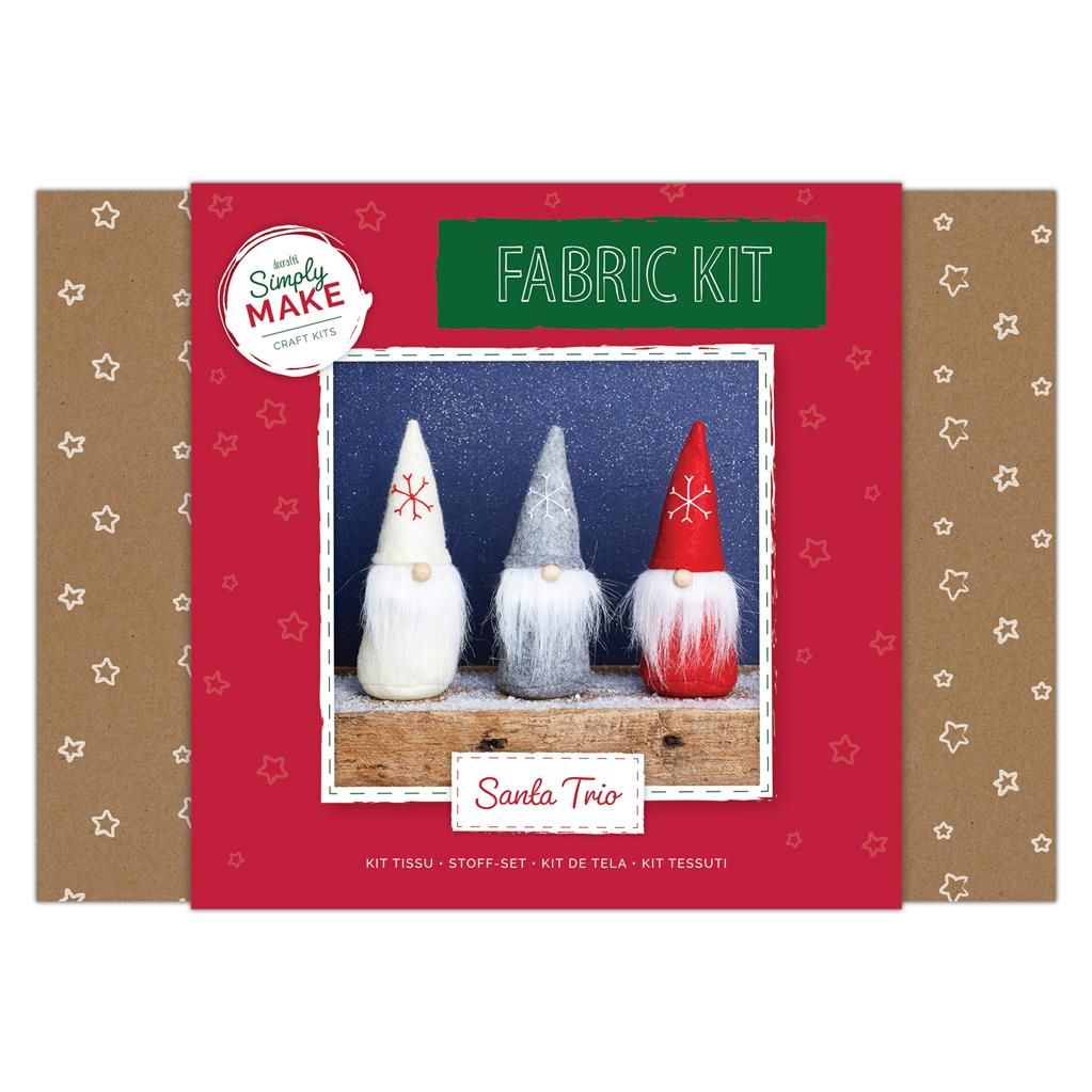 Simply Make - Fabric kit, Santa Trio