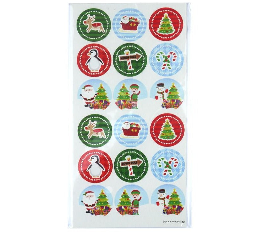 Christmas Sticker Sheets 18 Stickers per Sheet