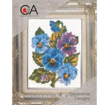 Printed tapestry kit . 14cm x 18cm pansies