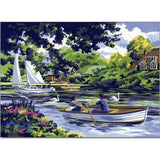 Paint By Numbers - Boating on the river