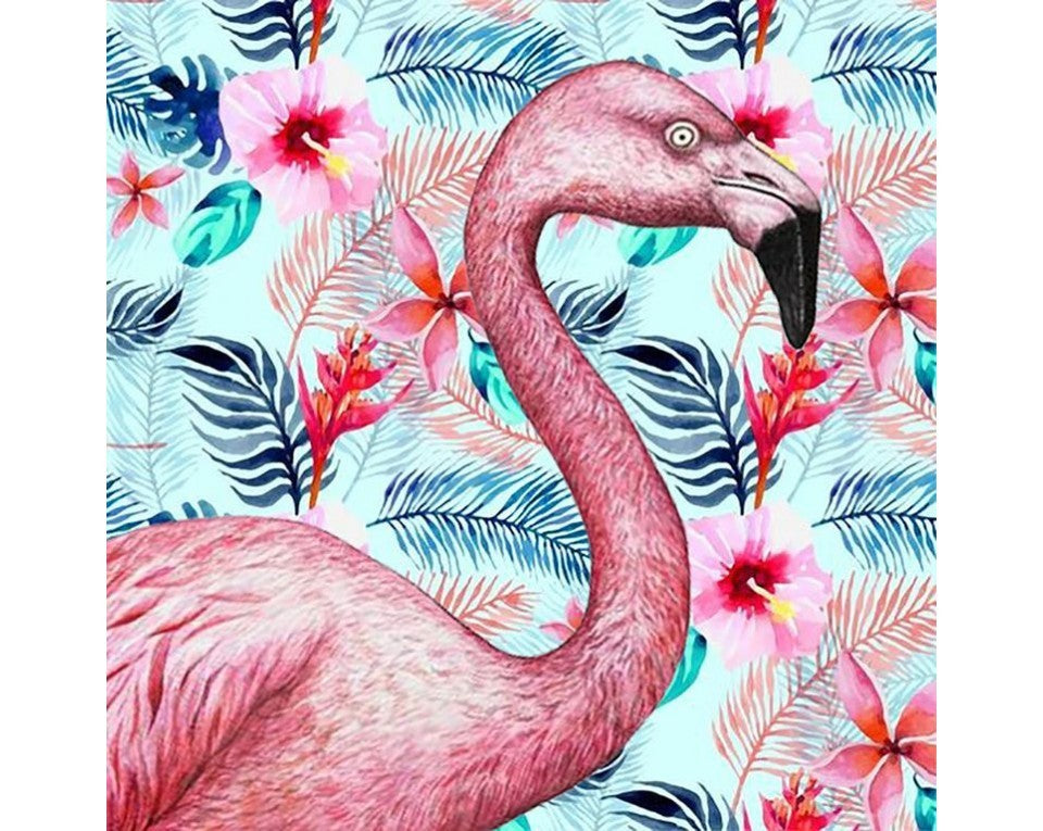 DIAMOND ART KIT - Exotic Flamingos
