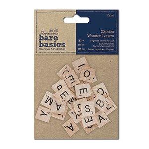 Caption wooden letter tiles  30pcs