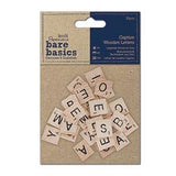 Caption wooden letter tiles  30pcs