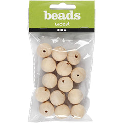 wooden unvarnished beads