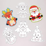 Colour in card Christmas decorations