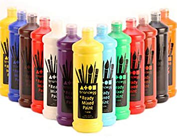 Super Washable Ready-mix Paint 1 Litre Bottle Kids Craft Paint Poster Paint  -  Hong Kong