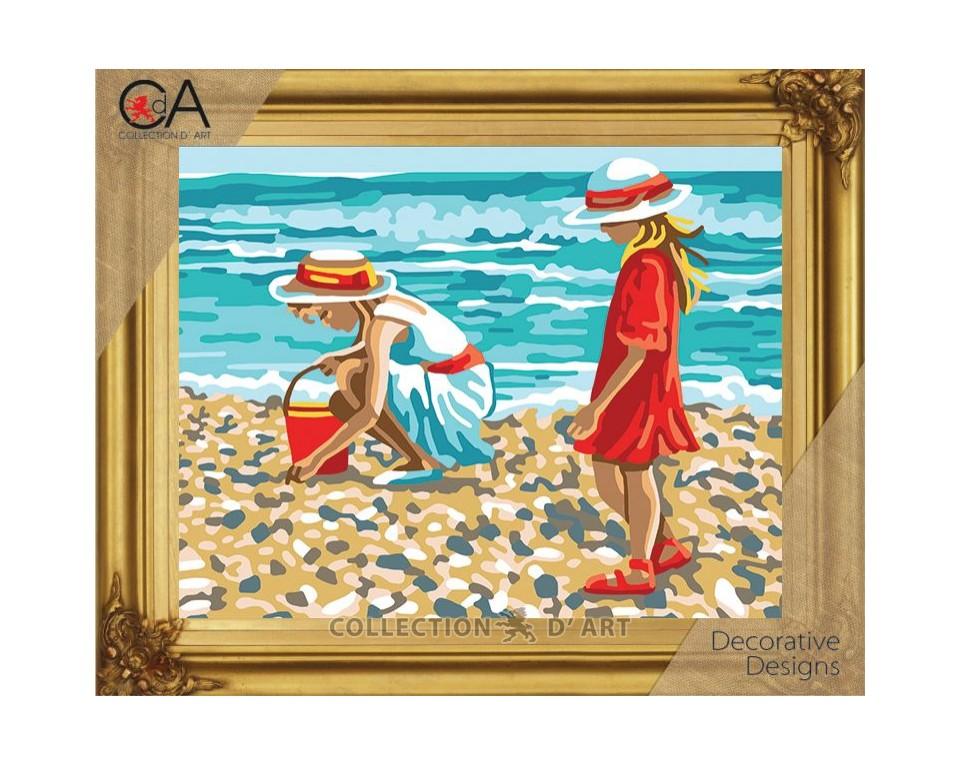 Printed tapestry kit . 30cm x 22cm collecting shells