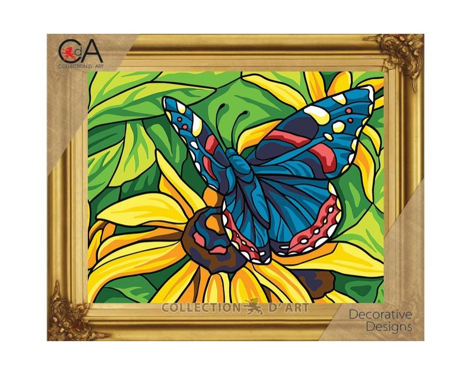 Printed tapestry kit . 30cm x 22cm butterfly