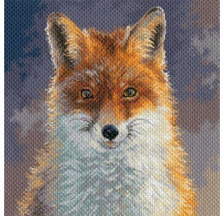 Printed cross stitch aida - foxy