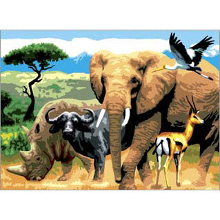 Paint by numbers Junior - African animals