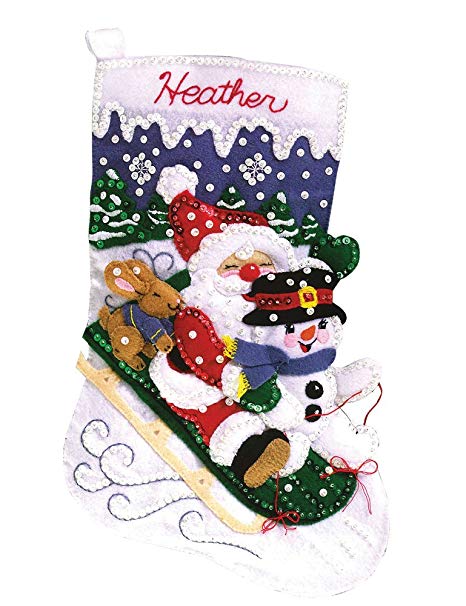 Christmas Fun Felt Applique Stocking Kit