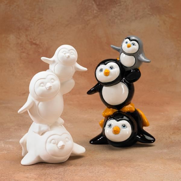 Ceramic Stack of Penguins Bank