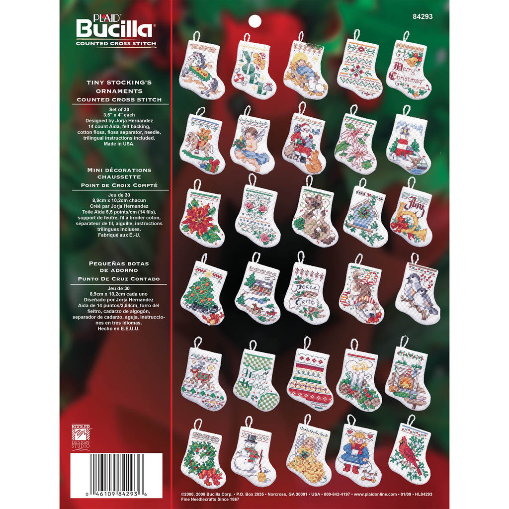Bucilla Christmas- 30 tiny stockings