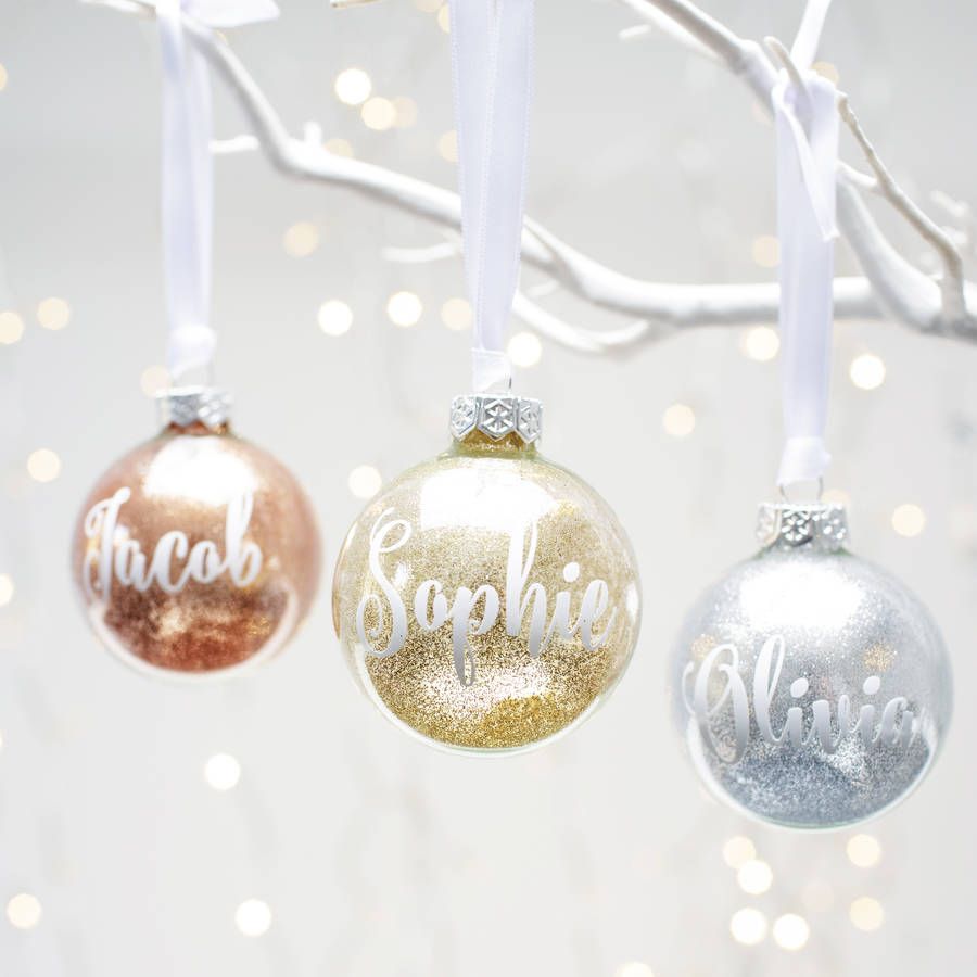 Personalised Glitter Baubles