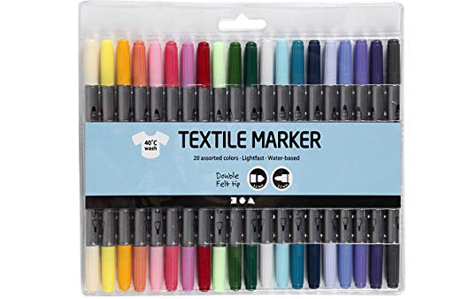 Textile Markers - Pastels - Double Ended 20pcs