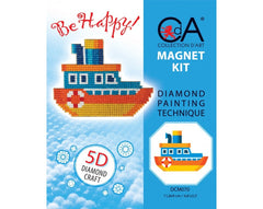 Diamond Art Magnet Kit - Steam Boat
