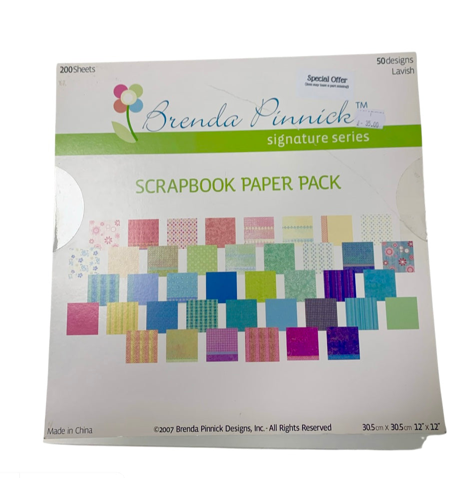 Scrapbooking paper pack - 'Brenda Pinnick signature series