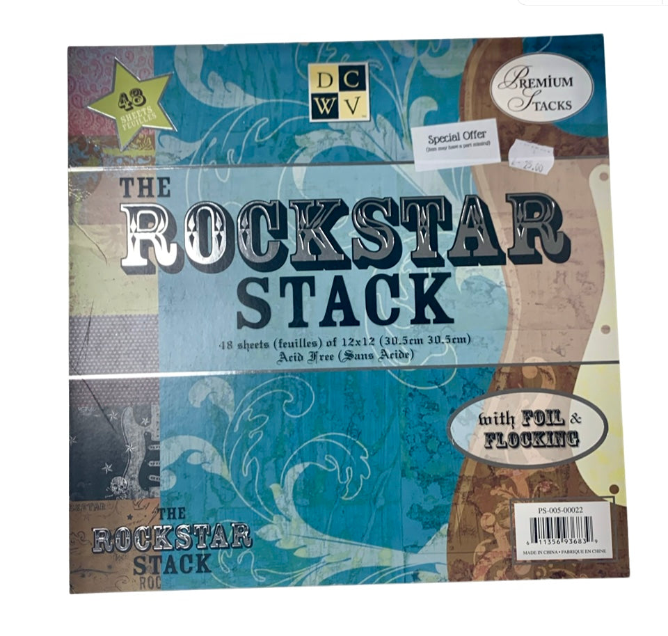 Scrapbooking paper pack - 'Rockstar stack'