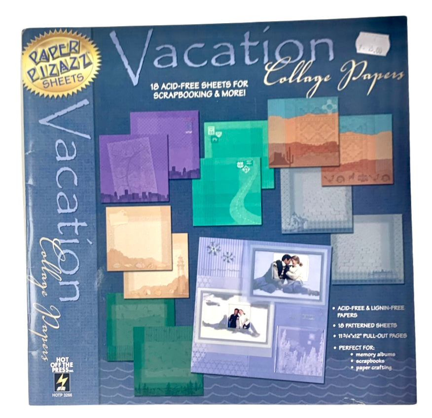 Scrapbooking paper pack - 'vacation collage papers'