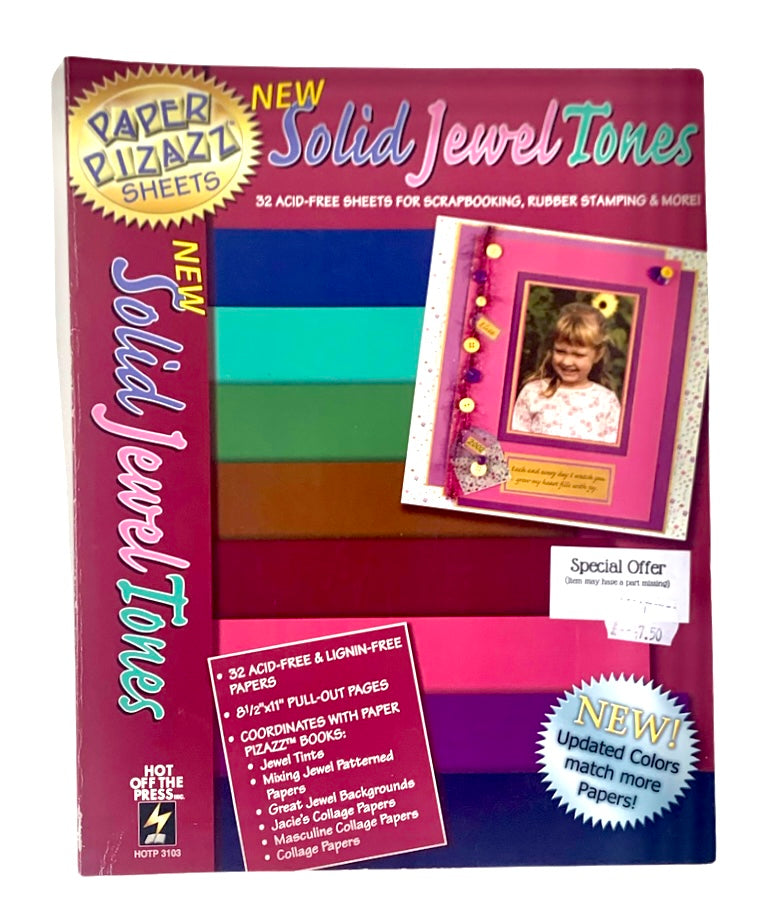 Scrapbooking paper pack - ' solid jewel tones'