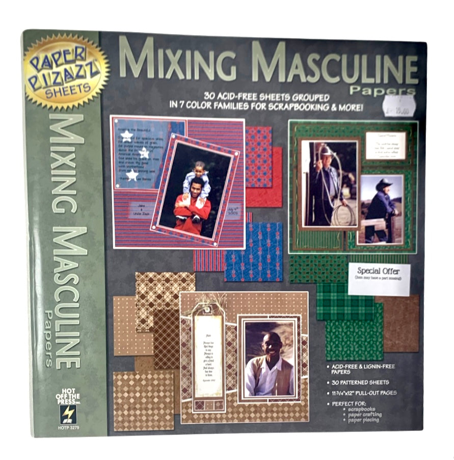 Scrapbooking papers - 'mixing masculine'