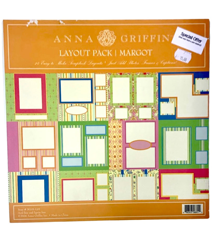 Scrapbooking paper pack - 'Anna Griffin Layout Pack Margot'