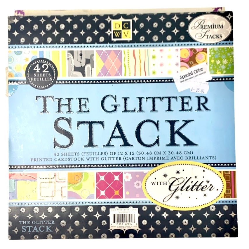 Scrapbooking paper pack - 'The Glitter Stack'