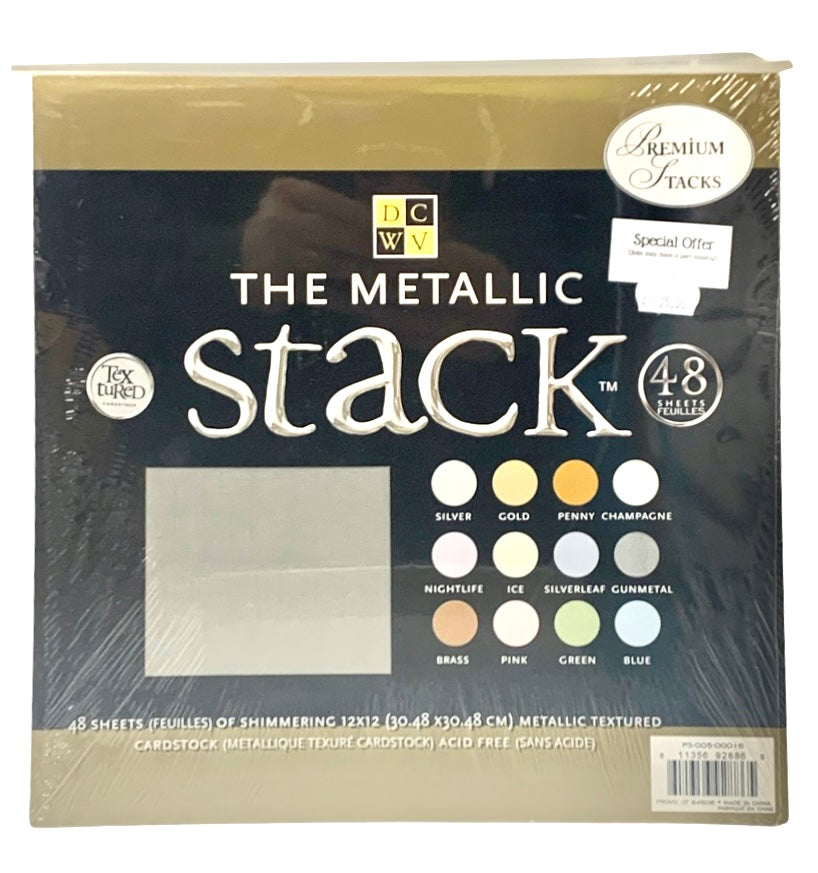 Scrapbooking paper pack - 'The metallic stack'