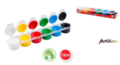 Artix Primary Tempera Paint Pots - 6pcs