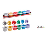Artix Metallic Tempera Paint Pots - 6pcs
