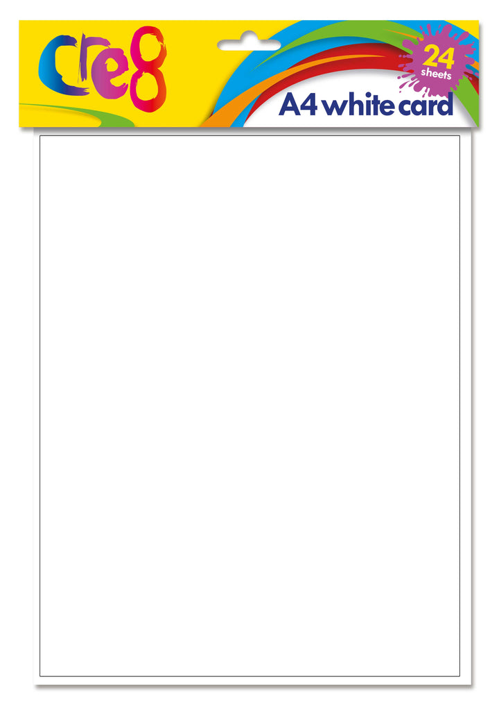 A4 white card - 24pcs