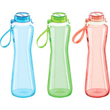 Coloured glass water bottles