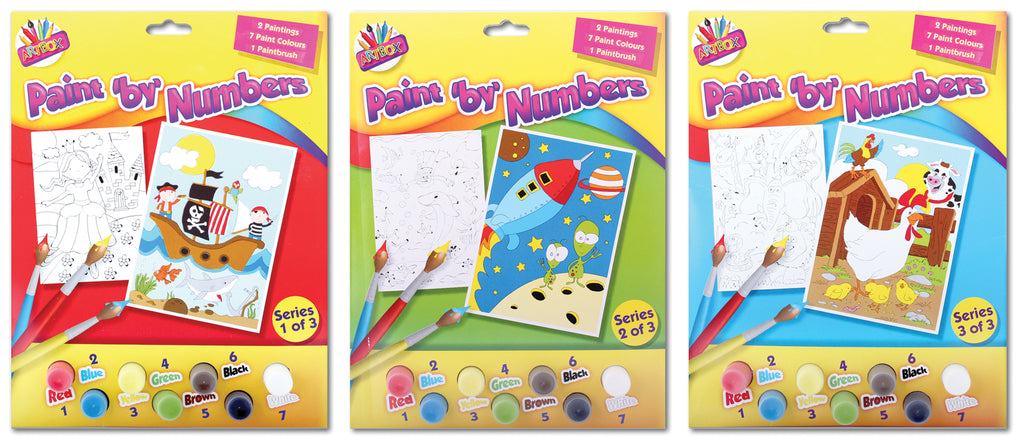 Kid's paint by numbers set of 2