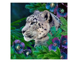 Diamond Art - Snow leopard and anemones