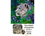 Diamond Art - Snow leopard and anemones