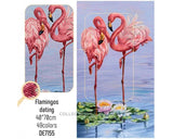 Diamond Art - Flamingos dating
