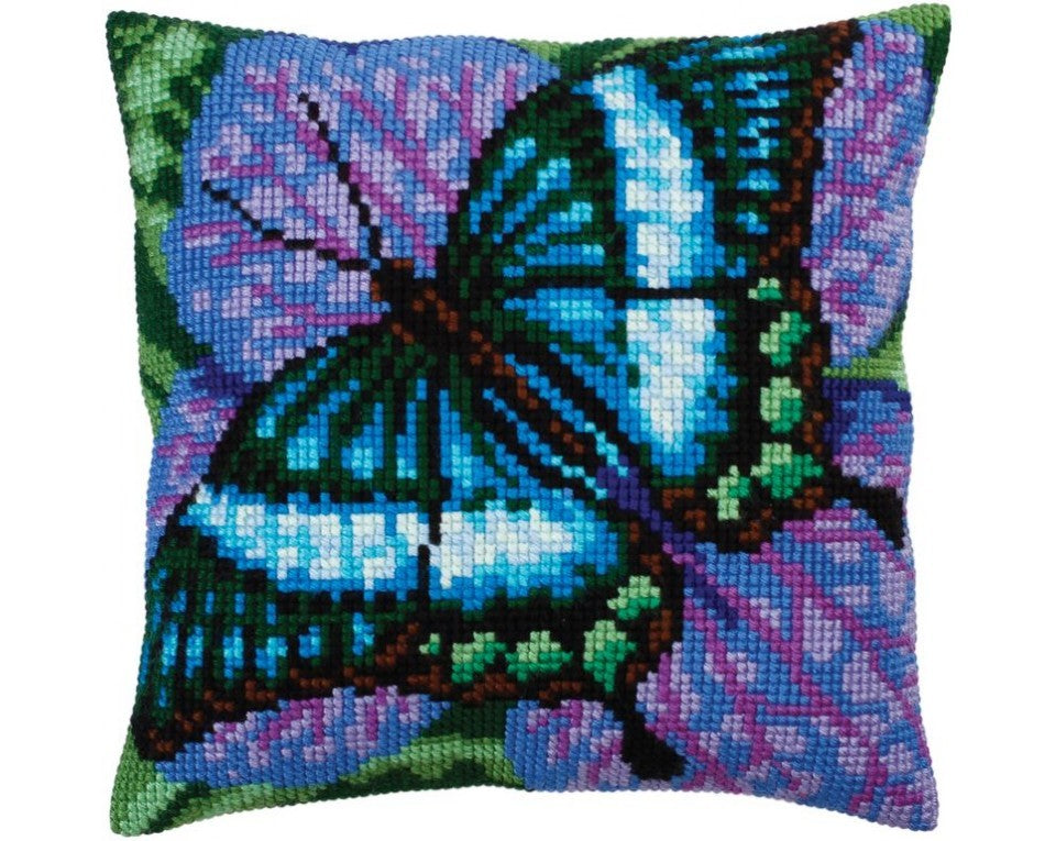 Volatic turquoise butterfly - Cushion making Kit (40 x 40cms)
