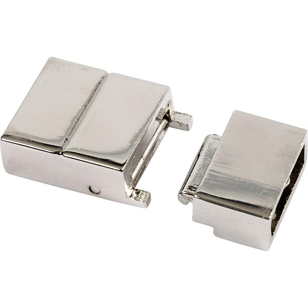 Magnetic Click Clasp - silver plated