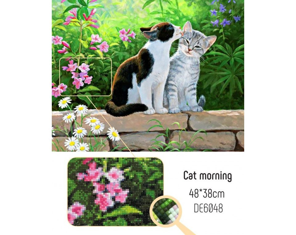 DIAMOND ART KIT - CAT MORNING